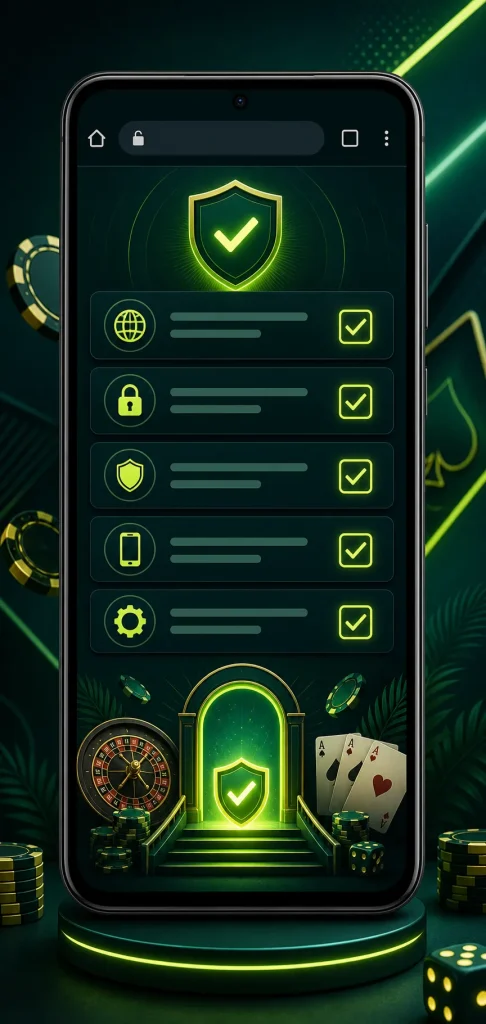 Yono Games app access checklist visual