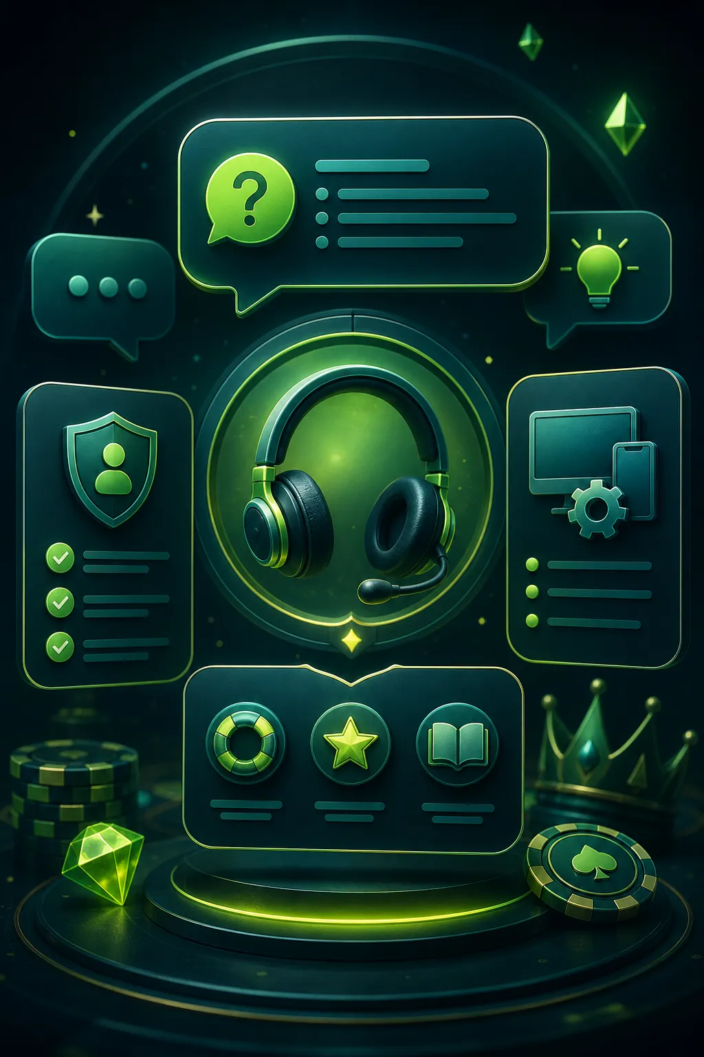 Yono Games support information visual
